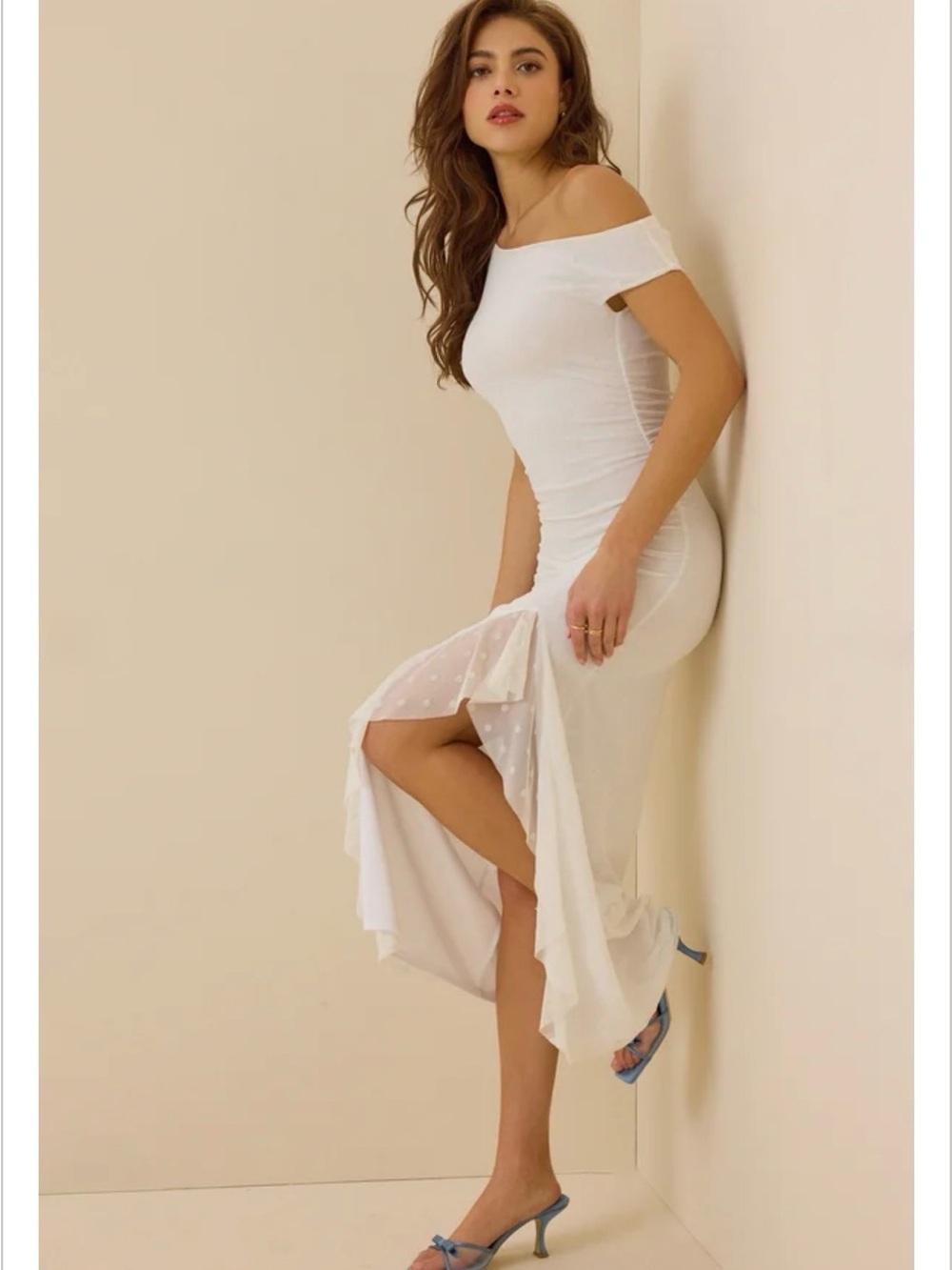 Altar'd State One-Shoulder Ruched Maxi Dress - Picture 3 of 4